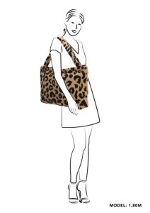 Mombag teddy shopper panter bruin