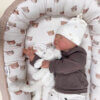 babynestje met beertjes print