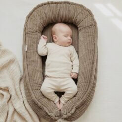 Babynest Rib Donker Beige
