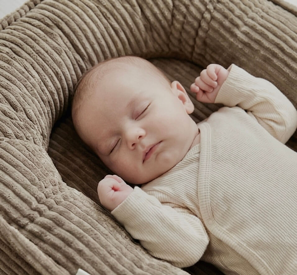 Babynest Rib Donker Beige - Afbeelding 4