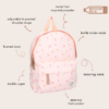 Kidzroom Harmony Rugzak – Roze met Vrolijke Print & Naam