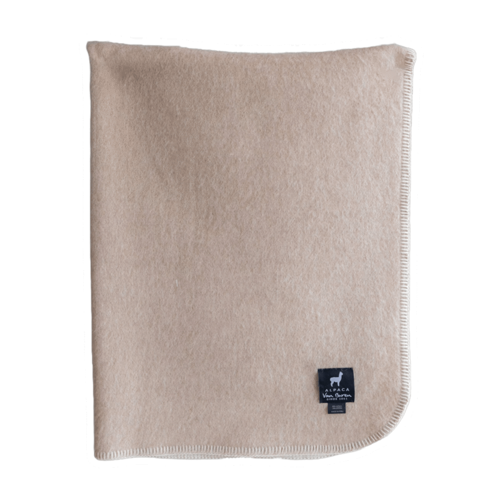Zachte beige alpaca wollen babydeken voor baby’s