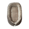 Taupe babynestje van velours en wafelstof